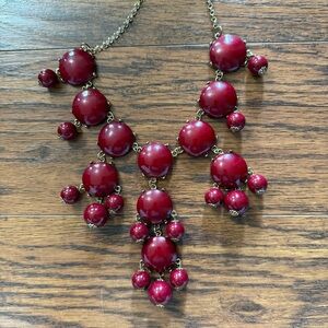 Ily Couture Burgundy Bubble Necklace